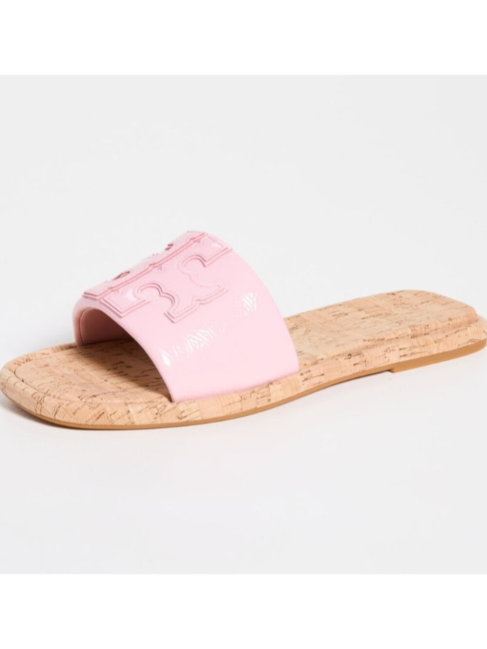 NIB Tory Burch Double T Sport Slide Leather Sandal Petunia Pink 8 8.5 9 9.5 10.5